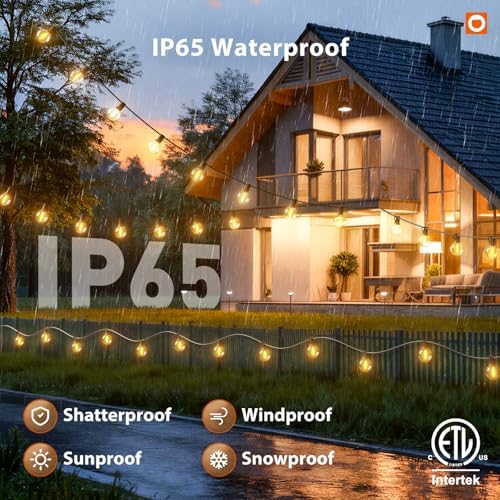 addlon Outdoor String Lights 200FT G40 with Remote 108 LED Waterproof Bulbs - Image 3