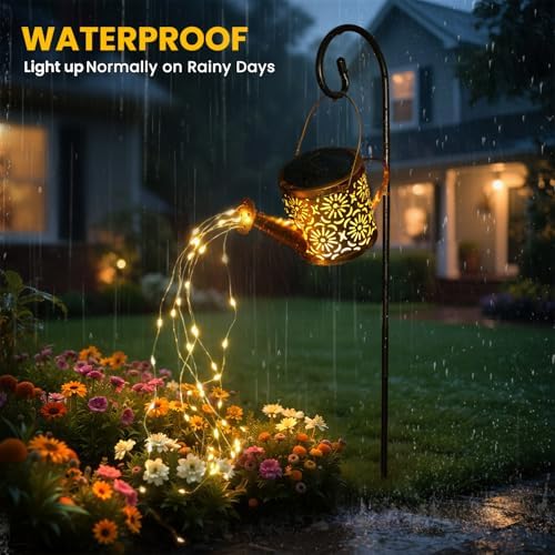 Solar Garden Lights Outdoor Decoration Flower Solar Watering Can Light - Image 3