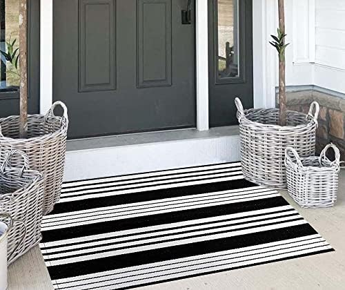 Black and White Layered Doormat 27.5"x43.3"Farmhouse Door Mat Outdoor - Image 5