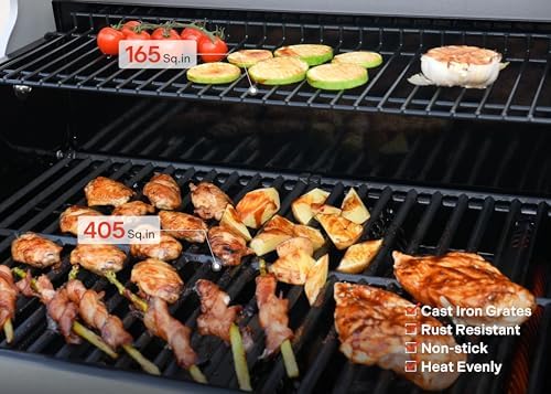 Monument Grills 4 Burner Propane Gas Grill, Stainless Steel Outdoor Patio Barbecue Grill with Cooking Plate, with Broil Zone Fast Heating, Knob Control, and Easy Cleanup, M410MBZ - Image 3