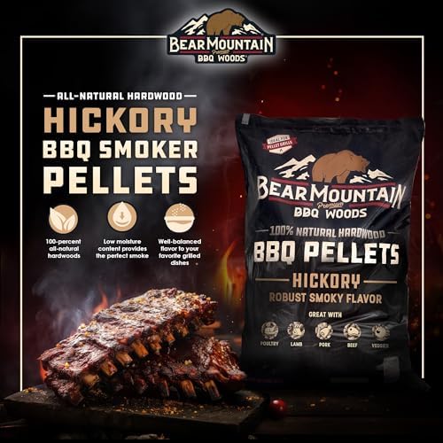 Bear Mountain All Natural Wood Pellets for Smoker, Grill & BBQ, 20 Lbs, Hickory - Image 2