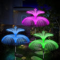 Weepong Solar Garden Lights 3 Pack New Upgraded Solar Lights Outdoor Waterproof 7 Color Changing Double Jellyfish and Star Flower Garden Decor Yard Lawn Christmas Outdoor,Gifts for Mother's Day Women by Weepong