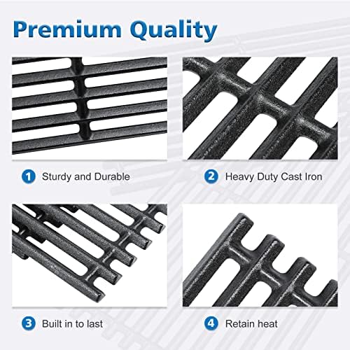Uniflasy 17 x 8 3/4 Cast Iron Cooking Grate fits CharBroil Commercial 463644220 463632320 463642316 463245518 463630021 G369-0030-W2 2Burner Grill Replacement Part Grid for Nexgrill 720-0864M 720-0864 - Image 5