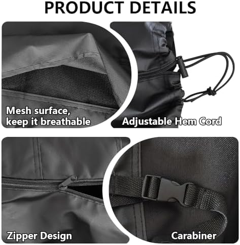 30 Inch Electric Smoker Cover for Masterbuilt and Pit Boss 2 Series Smokers, Heavy Duty Waterproof Vertical Smoker BBQ Grill Cover, All Weather Resistant,Moisture-Proof、Breathable - Image 3