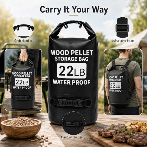 2 Pack Thickened 22 LB Wood Pellet Storage Containers Waterproof Bags - Image 4