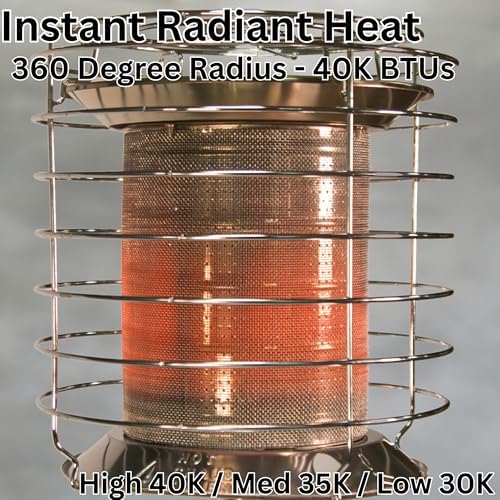 Dura Heat TT-360 Propane(LP) 360 Degree Tank Top Heater, Length: 8.9in, Width: 8.9in, Height: 20.24in,Silver - Image 3