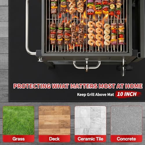 SecuCaptain Under Grill Mat for Outdoor Grill - X-Large 80x48 Inches Mats Double-Sided Fireproof Pad for Indoor Fireplace Fire Pit Heat Resistant Waterproof BBQ Floor Protector for Patio and Deck - Image 6