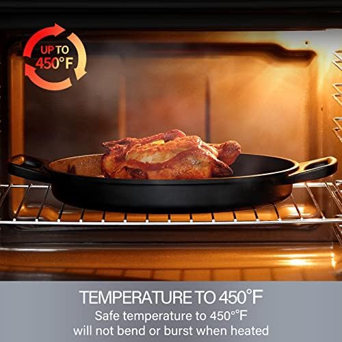 S·KITCHN Cast Aluminum Griddle Pan for Stovetop with Lid - Lighter than Cast Iron Skillet,Round Frying Pans Nonstick Grill Pan Dishwasher & Oven Safe,12IN - Image 5