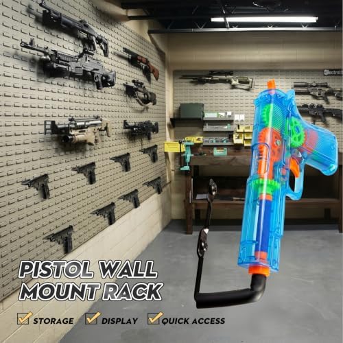 Yaocom 5 Pcs Pistol Wall Mount Rack with Rubber Coated Hooks - Image 5