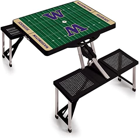 PICNIC TIME NCAA North Carolina Tar Heels Folding Picnic Table - Camping Table - Outdoor Table with Umbrella Hole by PicnicTimeFamilyofBrands