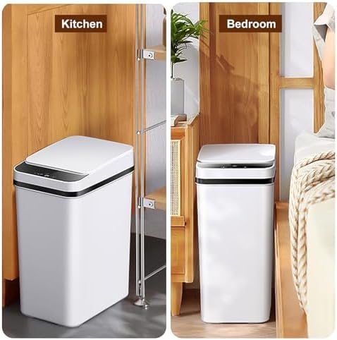 Trash Can Automatic Touchless - 4 Gallons Motion Sensor Bathroom Trash Can - Image 6