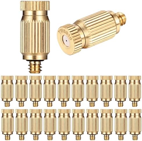 20Pack Brass Misting Nozzles Replacement Nozzles for Outdoor Cooling System by Mornajina