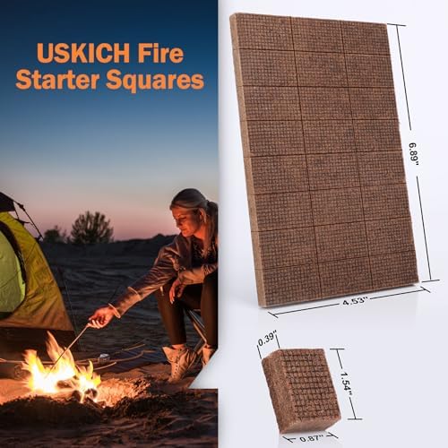 Fire Starter Squares 72Pcs,Natural Fire Starters for Campfires,Grill,BBQ,Wood Stove -Waterproof,Weather Resistant Fire Starters for Fireplace-Camping Firestarter Cubes Accessories Kit - Image 4