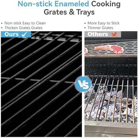 34-Inch Barrel Charcoal Grill with Side Tables for Outdoor Cooking BBQ - Image 6