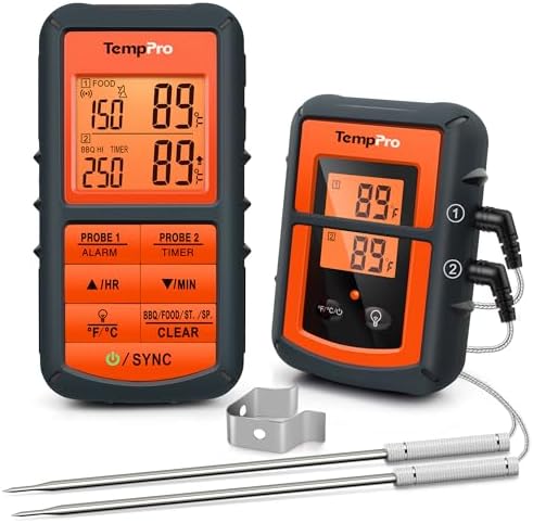 TempPro TempSync 500FT Wireless Meat Thermometer for Grilling and Smoking by TempPro