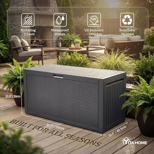 YITAHOME 95 Gallon Large Outdoor Deck Box - Image 2