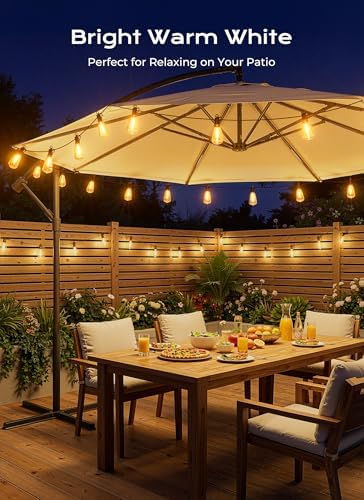 Brightown 58FT Solar String Lights Outdoor Waterproof, Last 30+ Hrs Runtime - Image 2