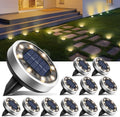 btfarm 12 Pack Solar Lights Outdoor Waterproof, 8 LED Solar Ground Lights by btfarmdecorativelighting