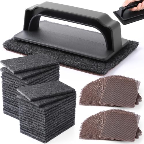 Reallnaive 93 Pcs Griddle Cleaning Kit for Flat Top Grill,Black by Reallnaive