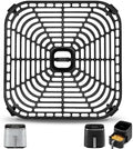 Air Fryer Grill Pan for COSORI Air Fryer TurboBlaze 6 QT, Non-Stick 8.9’’*8.9’’Square Air Fryer Rack Replacement Parts Accessories Grill Plate Crisper Plate Tray with Rubber Bumpers, Dishwasher Safe by ZuKaYeHome