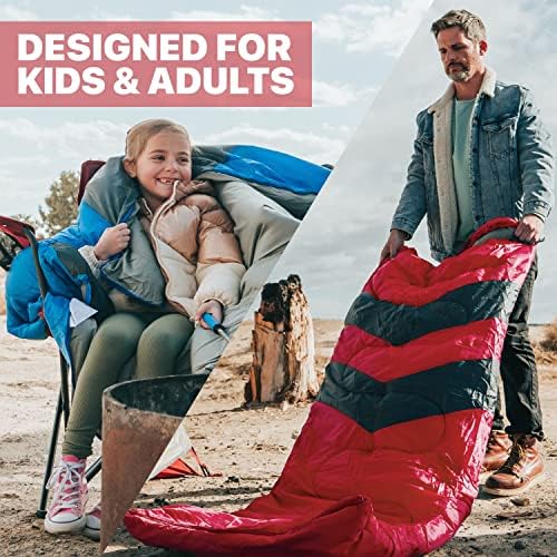 MalloMe Sleeping Bags for Adults Cold Weather & Warm - Backpacking Camping Sleeping Bag for Kids 10-12, Girls, Boys - Lightweight Compact Camping Essentials Gear Accessories Hiking Sleep Must Haves - Image 4