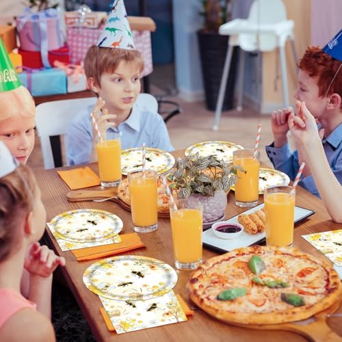 40pcs Bee Themed Birthday Party Decoration, Bumblebee and Honeycomb Plates and Napkins,Suitable for 20 Guests - Image 6