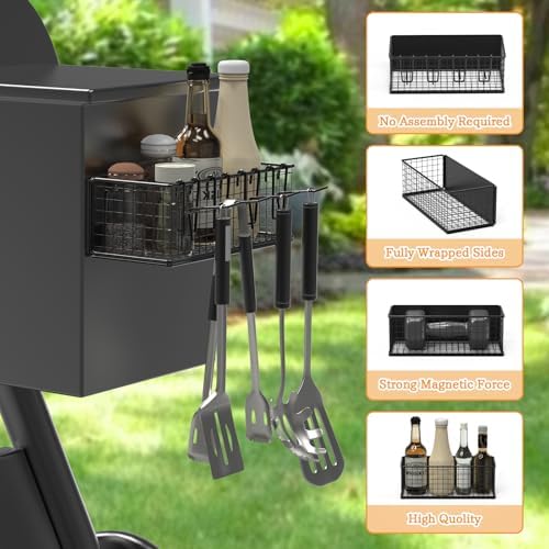 2 Pack Magnetic Storage Bin for Traeger Grills, Magnetic Grill Caddy - Image 5