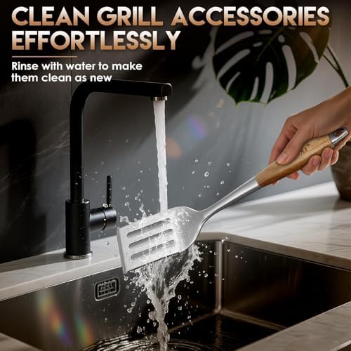 TIVOLI 3PCS Grilling Accessories Set - Heavy Duty BBQ Tool Set - Image 7