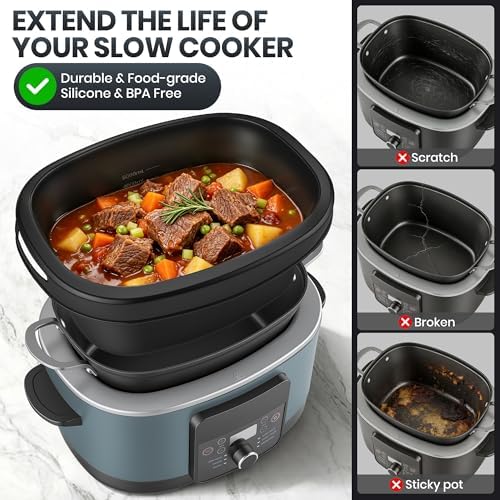 Silicone Slow Cooker Liners fit Ninja Foodi PossibleCooker PRO/PLUS 8.5 QT - Image 4