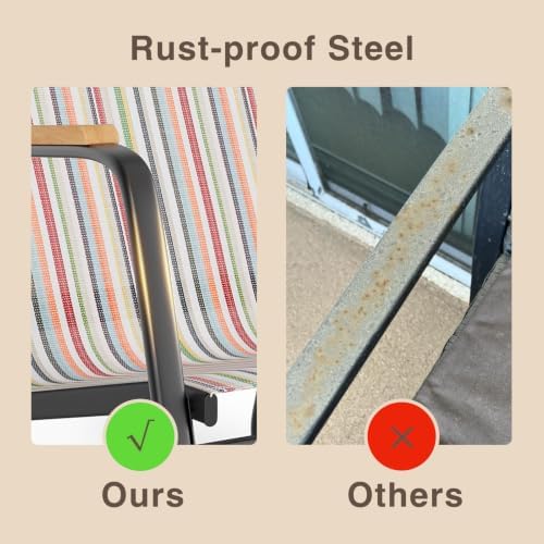 Ahomly 3 Pieces Patio Furniture Set, Outdoor Furniture Set, Stripe - Image 4