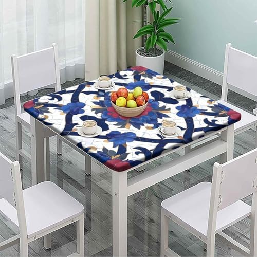 Square Patio Table Cloth, Moroccan Trellis Pattern Printed on Polyester Patio Cover Fits, Ideal for Weddings Birthdays Events, Fit for 24" x 24" Square Tables - Image 2