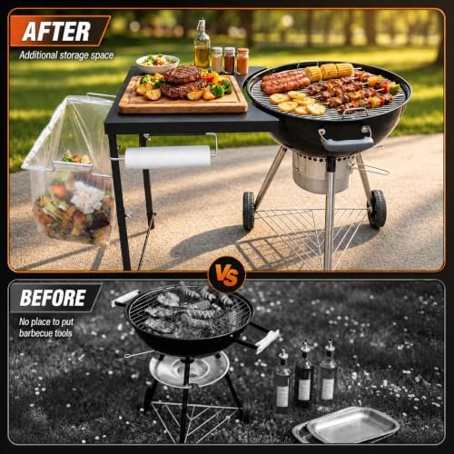 QuliMetal Upgraded Grill Side Table for Weber Kettle Grills 22/18/26 Inch - Image 5
