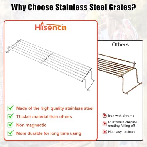Hisencn Stainless Steel Warming Rack for Weber Spirit II & Spirit 200 - Image 4