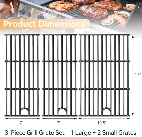 463365021 17" Grill Grates for Charbroil Performance 4 Burner 463365522 463366022 463352521 463354021 463350521 Models, Cooking Grates for Char-broil Grill Replacement Parts G426-0004-W1 G426-0005-W1 - Image 3