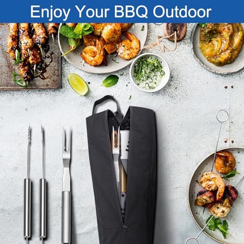 Grilling Bags, Storage and Transport Backpack, Oxford Cloth for Grill Utensils, Foldable for Camping and Hiking BBQ - Image 5