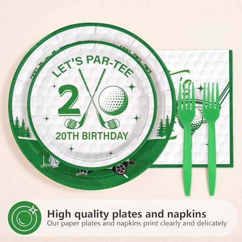 96Pcs Golf 20th Birthday Party Decoration for Men Women, Serve 24 - Image 2