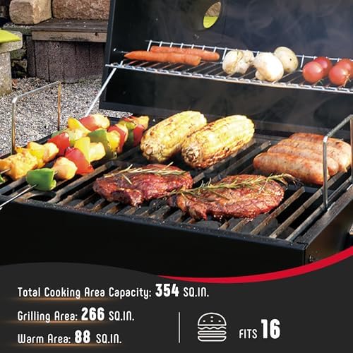 Feasto Portable Tabletop Charcoal Grill, 354 sq.in Cooking Area - Image 5