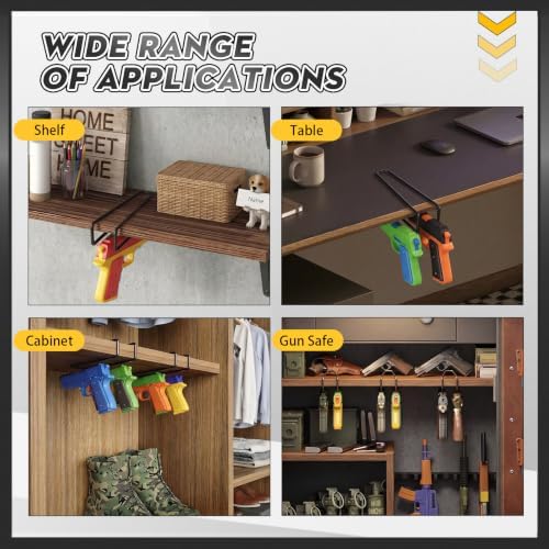 Yaocom 10 Packs for 20 Guns Pistol Rack for Gun Safe Shelf - Image 6