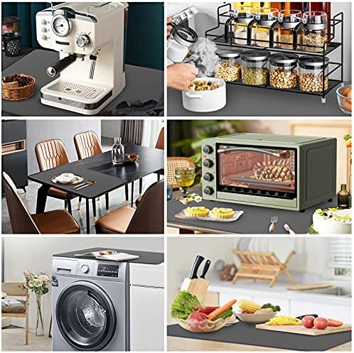 Ewen 27.6x19.5in 2mm Silicone Mats for Kitchen Counter, Thick Heat Resistant Silicone Baking Mat Placemat, Large Glass Top Stove Cover Countertop Protector Pad for Pastry Air Fryer Coffee Maker Art - Image 6