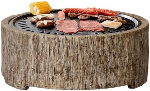 Afterglow 15 Inches Charcoal Grill Barbecue Smoker Stove Tabletop BBQ Outdoor Party for Patio Garden Backyard Decking Camping, Brown by Afterglow