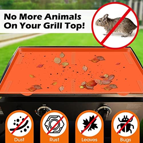 Blackstone 28" Griddle Mat Silicone with Magnetic Protective Cover - Orange - Image 4