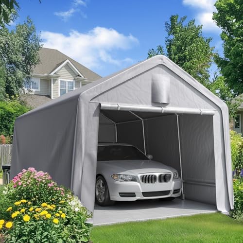 Quictent 10x15FT Carport Storage Shelter Large Shed with Roll-Up Door&Vents by QUICTENT