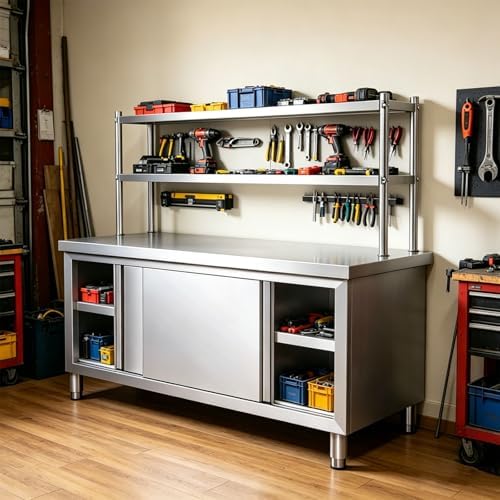 Stainless Steel 40×23×56 in Commercial Prep Work Table - Image 3