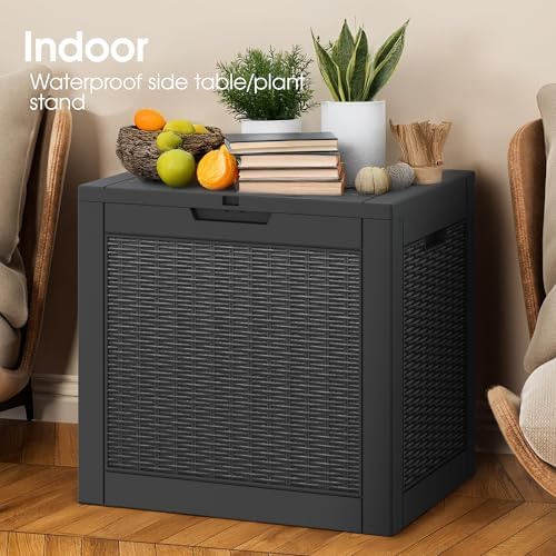 KAMABOKO Outdoor Storage Box, 30 Gallon Deck Box Outdoor Waterproof Small - Image 5