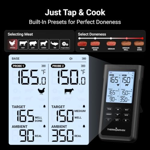 ThermoMaven Sub-1G Wireless Meat Thermometer, No App Needed, 2 Probes - Image 5