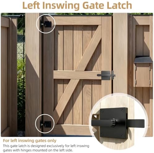 Double Sided Gate Latch for Wooden Fence, Two Sided Heavy Duty Self Locking - Image 3