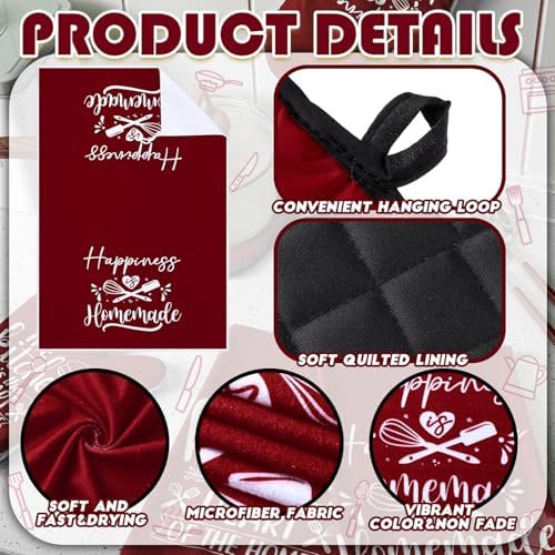 Sratte 6 Pcs Kitchen Decor Accessories Set, Kitchen, Wine Red - Image 6