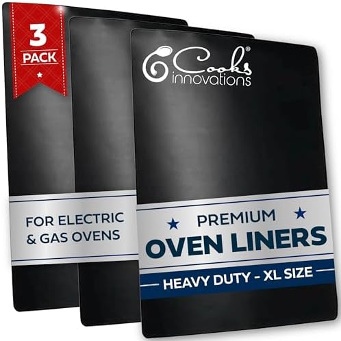 Cooks Innovations Non-Stick Oven Liner 3 Pack BPA-Free Heat Resistant Mat by CooksInnovations