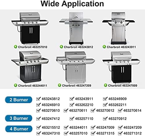 Criditpid Grill Parts Kits Compatible for Char-Broil Charbroil 463244011 463247209 463257010 463247310 463247009, 463247412, 463257110, 463270614, 463243812, Replacement for Charbroil 463257010 - Image 3