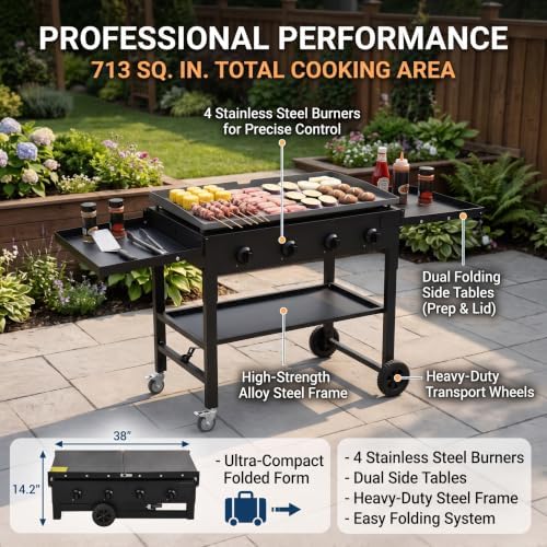 Commercial Griddle on Cart - Image 2